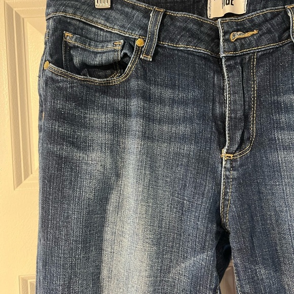 PAIGE Dark Blue Distressed Skinny Jeans - Picture 2 of 4